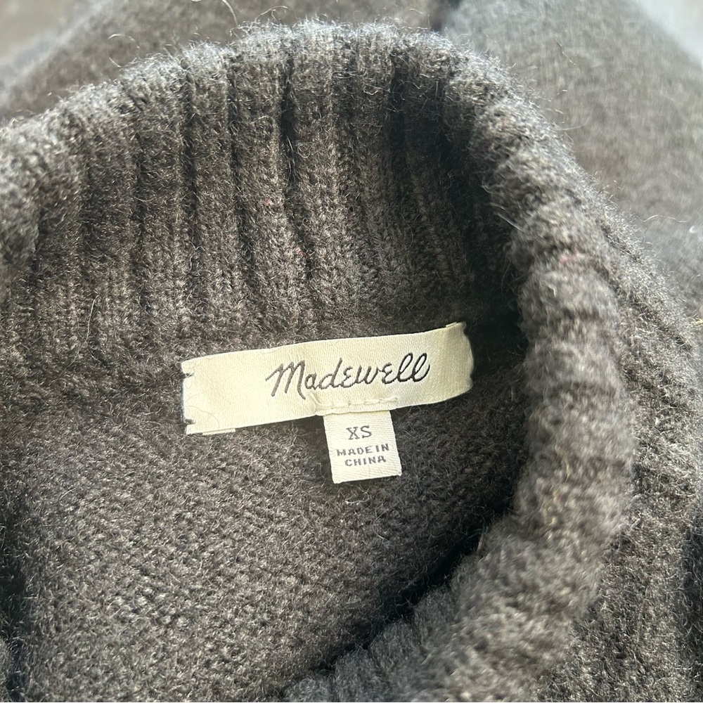 NWOT Madewell Dillon Mockneck Pullover Black Sweater Size XS - Picture 9 of 10